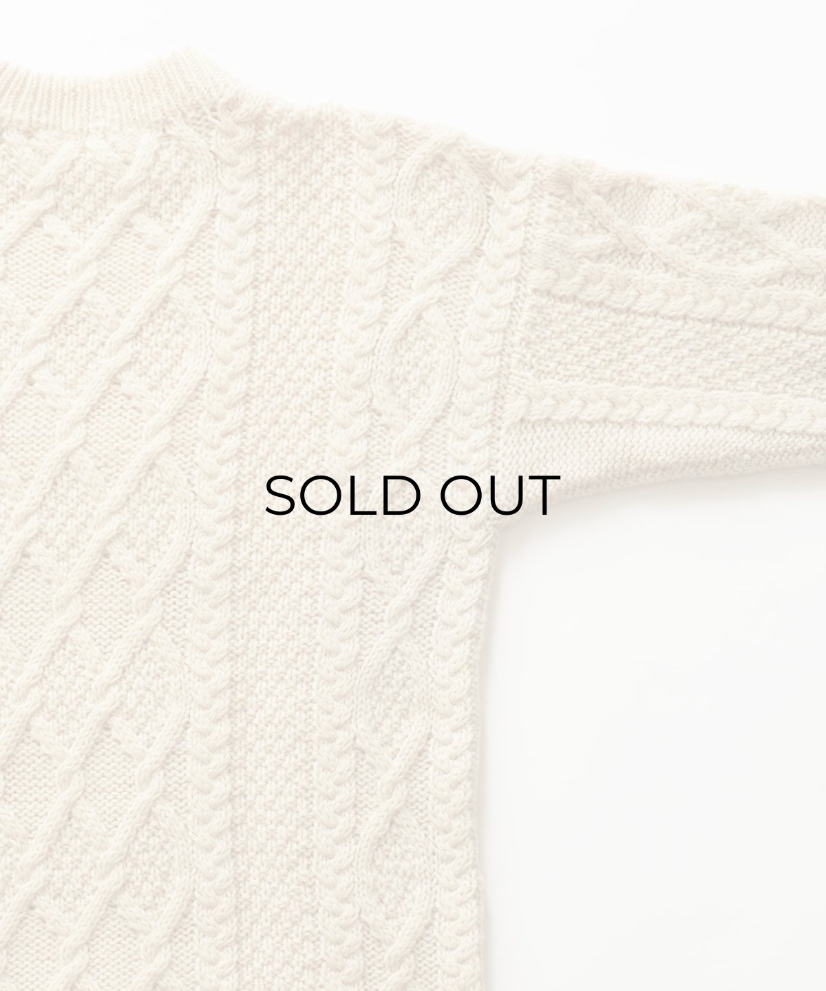 画像4: OLD UNKNOWN BRAND WOOL HAND KNIT FISHERMAN'S SWEATER (4)