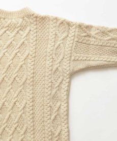 画像4: OLD UNKNOWN BRAND WOOL HAND KNIT FISHERMAN'S SWEATER (4)
