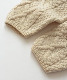 画像6: OLD UNKNOWN BRAND WOOL HAND KNIT FISHERMAN'S SWEATER (6)