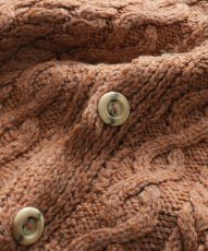 画像6: OLD UNKNOWN BRAND WOOL HAND KNIT FISHERMAN'S CARDIGAN (6)