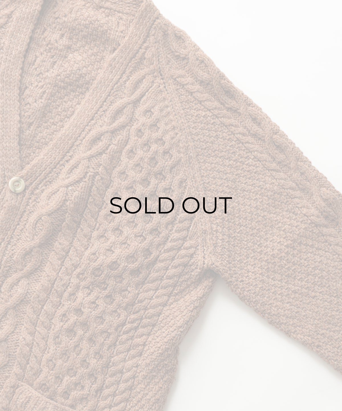 画像3: OLD UNKNOWN BRAND WOOL HAND KNIT FISHERMAN'S CARDIGAN (3)