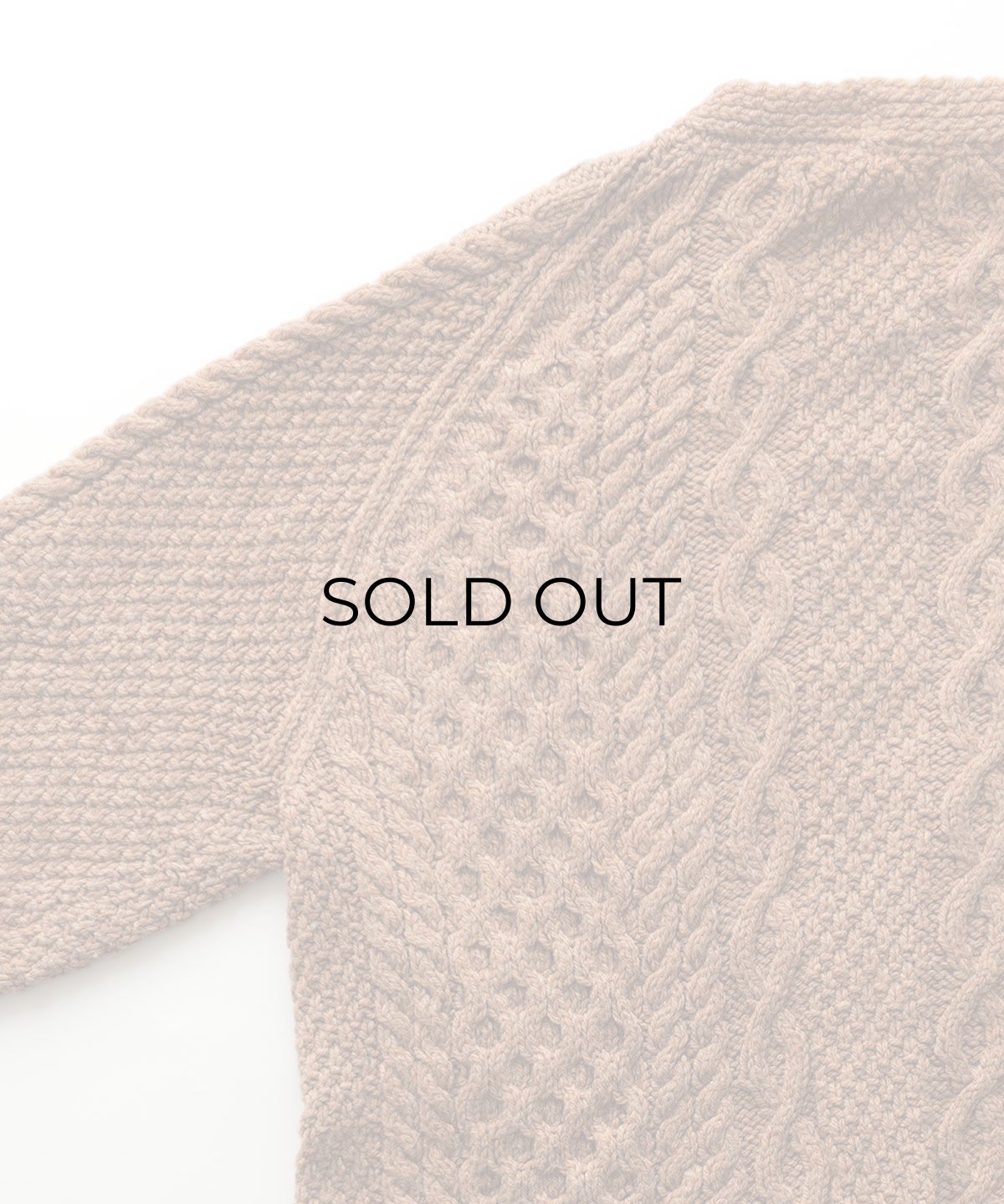 画像5: OLD UNKNOWN BRAND WOOL HAND KNIT FISHERMAN'S CARDIGAN (5)