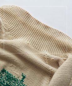 画像11: 〜80's UNKNOWN BRAND WOOL HAND KNIT ZIP COWICHAN CARDIGAN "DOG SLED" (11)