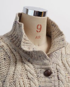 画像12: Skye naturally BRITISH COLOR NEP WOOL HAND KNIT FISHERMAN'S CARDIGAN "MADE IN ENGLAND" (12)