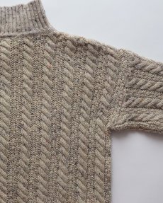 画像5: Skye naturally BRITISH COLOR NEP WOOL HAND KNIT FISHERMAN'S CARDIGAN "MADE IN ENGLAND" (5)