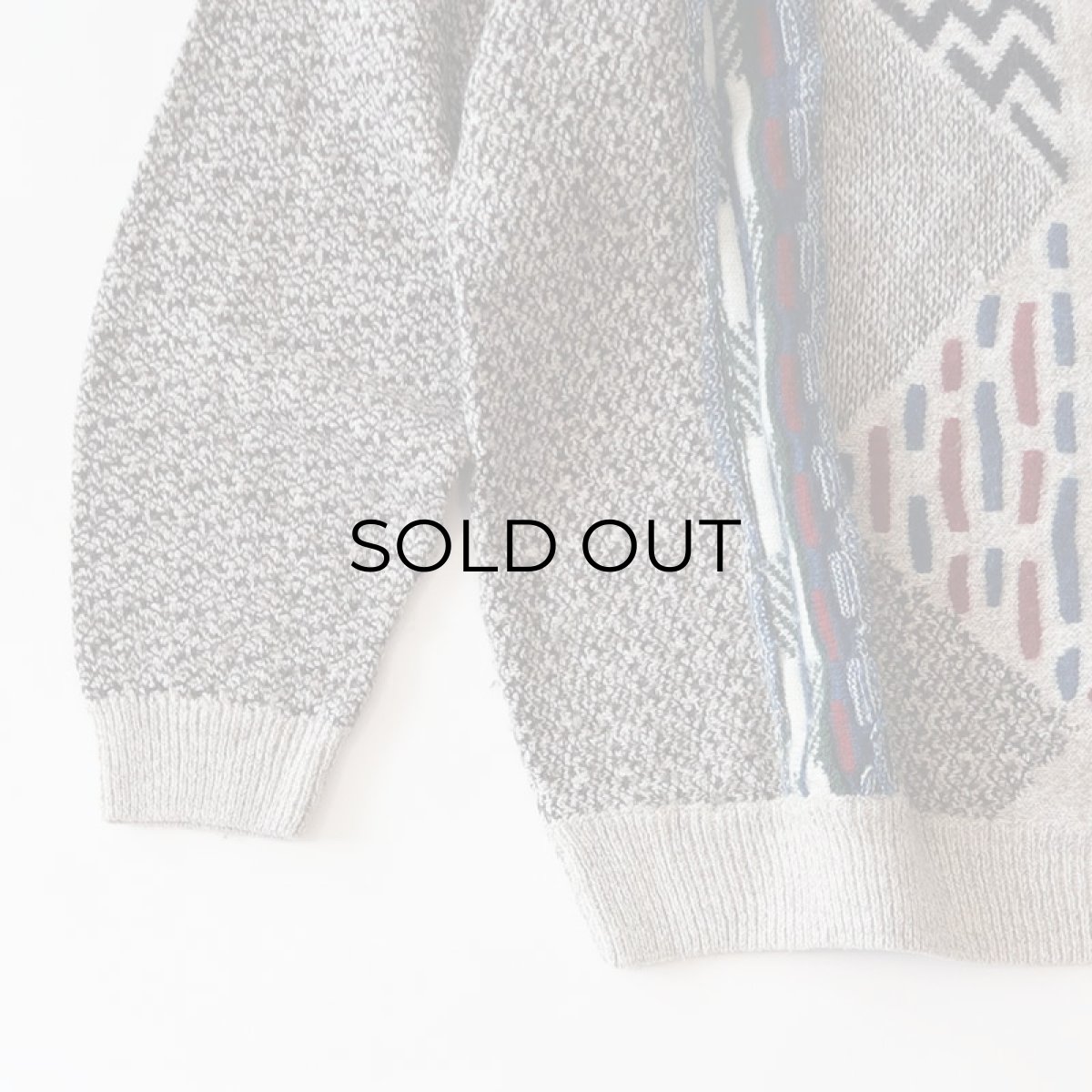 画像5: 80's MONELLO WOOL ACRYLIC JACQUARD KNIT SWEATER (5)