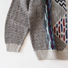 画像5: 80's MONELLO WOOL ACRYLIC JACQUARD KNIT SWEATER (5)