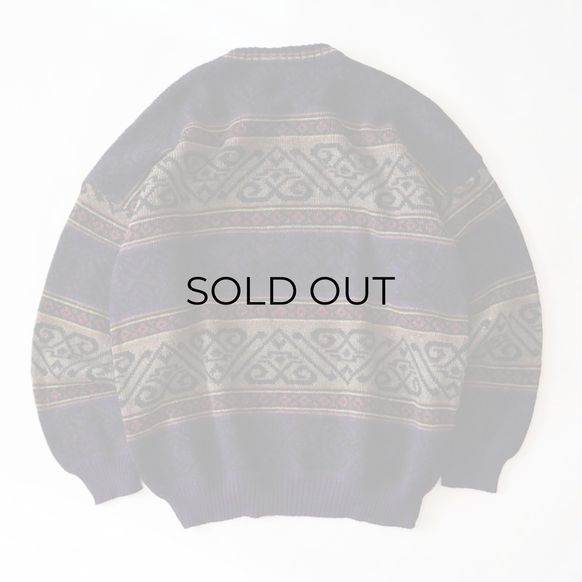 画像3: UNKNWON BRAND WOOL JACQUARD KNIT SWEATER "MADE IN ITALY" (3)