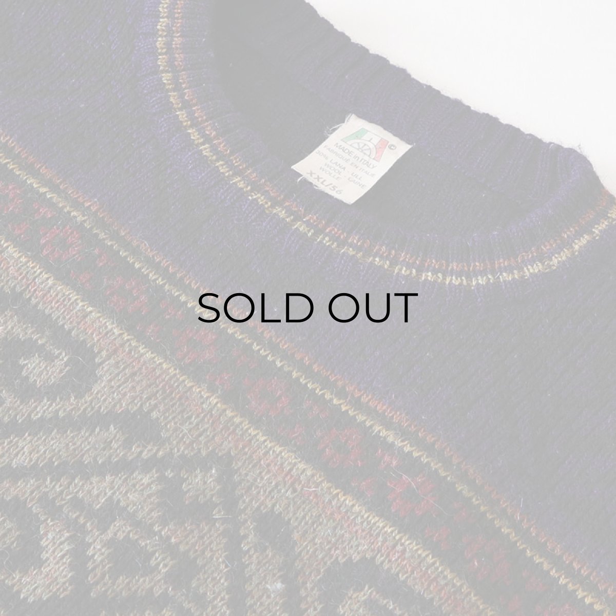 画像6: UNKNWON BRAND WOOL JACQUARD KNIT SWEATER "MADE IN ITALY" (6)