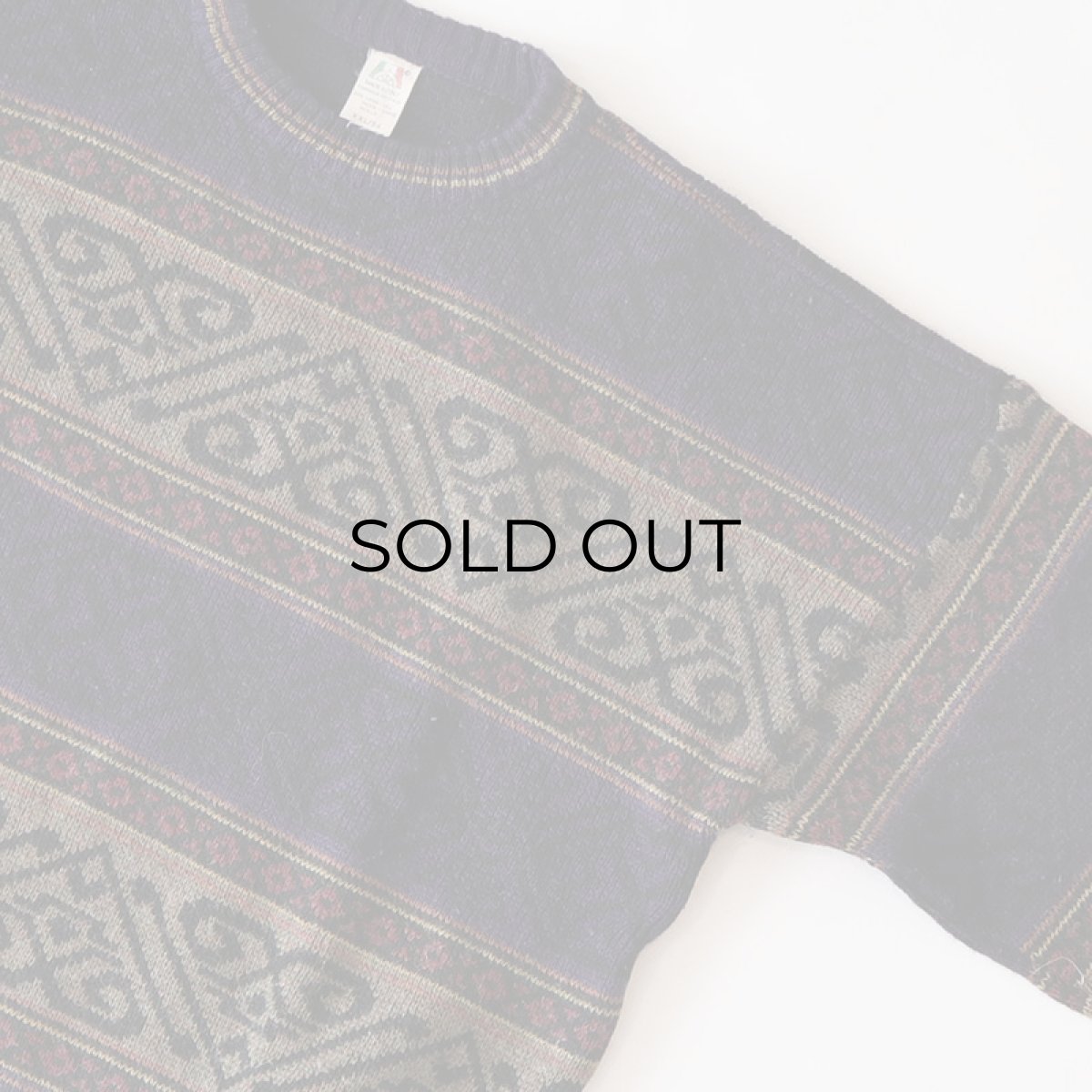 画像4: UNKNWON BRAND WOOL JACQUARD KNIT SWEATER "MADE IN ITALY" (4)