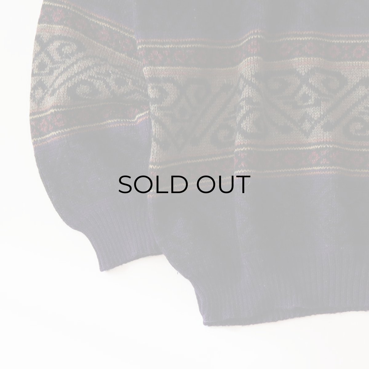 画像5: UNKNWON BRAND WOOL JACQUARD KNIT SWEATER "MADE IN ITALY" (5)