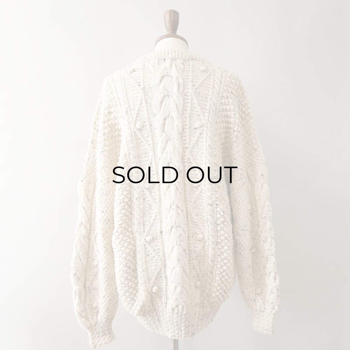 画像3: Tivoli Hadknit WOOL HAND KNIT FISHERMAN'S SWEATER "DEADSTOCK" (3)