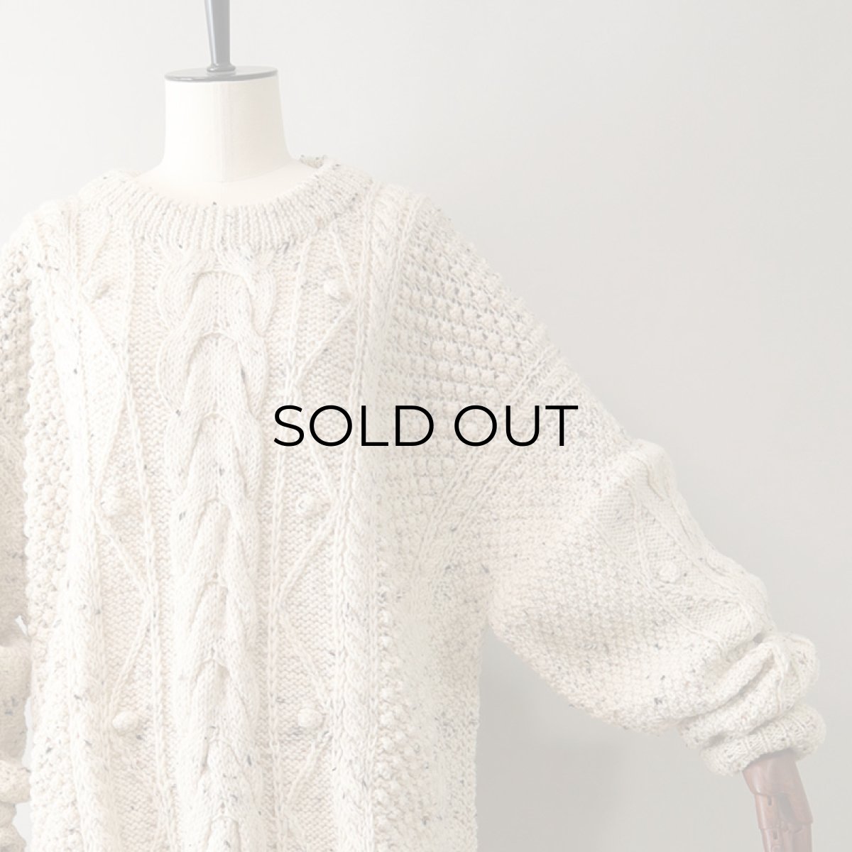 画像6: Tivoli Hadknit WOOL HAND KNIT FISHERMAN'S SWEATER "DEADSTOCK" (6)