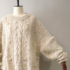 画像6: Tivoli Hadknit WOOL HAND KNIT FISHERMAN'S SWEATER "DEADSTOCK" (6)