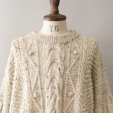 画像4: Tivoli Hadknit WOOL HAND KNIT FISHERMAN'S SWEATER "DEADSTOCK" (4)