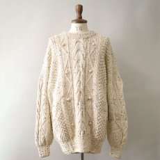 画像1: Tivoli Hadknit WOOL HAND KNIT FISHERMAN'S SWEATER "DEADSTOCK" (1)