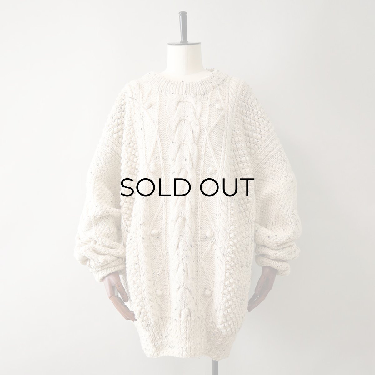 画像5: Tivoli Hadknit WOOL HAND KNIT FISHERMAN'S SWEATER "DEADSTOCK" (5)