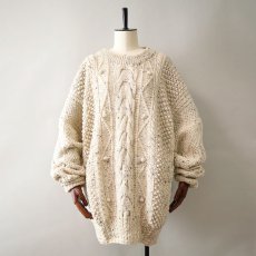 画像5: Tivoli Hadknit WOOL HAND KNIT FISHERMAN'S SWEATER "DEADSTOCK" (5)