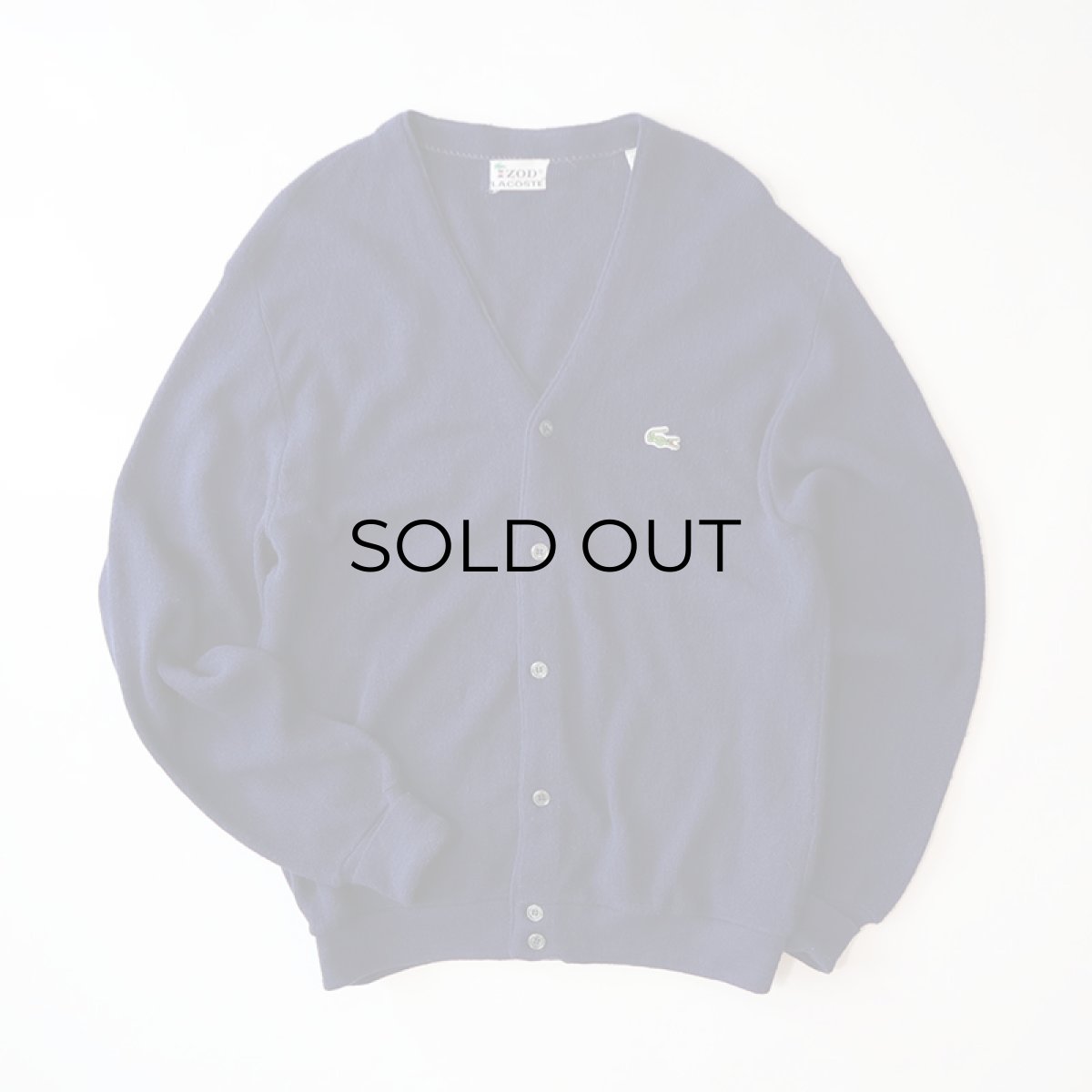 画像2: 〜80's IZOD LACOSTE ACRYLIC KNIT CARDIGAN "MADE IN USA" (2)