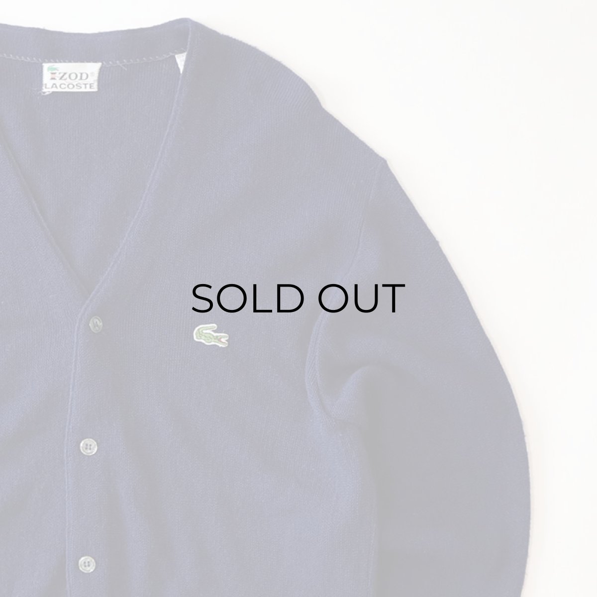 画像4: 〜80's IZOD LACOSTE ACRYLIC KNIT CARDIGAN "MADE IN USA" (4)