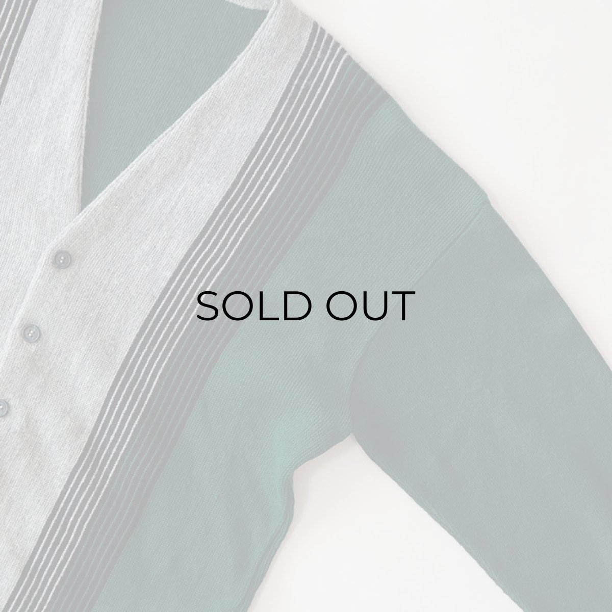 画像4: 60's UNKNOWN BRAND ACRYLIC KNIT STRIPE CARDIGAN (4)