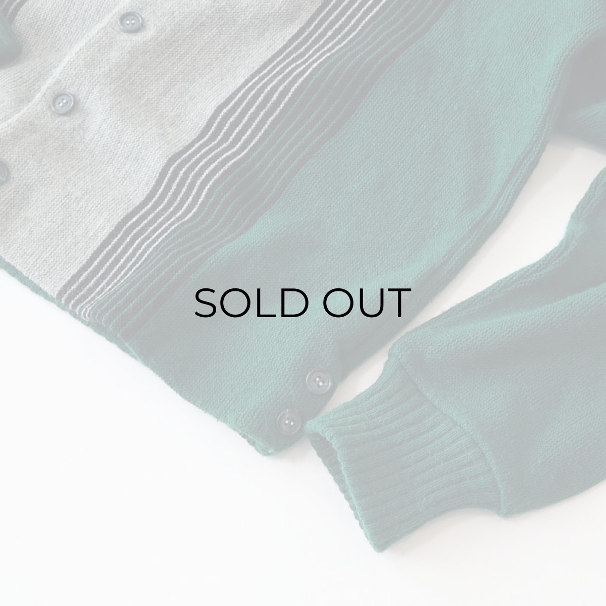 画像5: 60's UNKNOWN BRAND ACRYLIC KNIT STRIPE CARDIGAN (5)