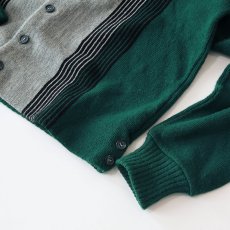 画像5: 60's UNKNOWN BRAND ACRYLIC KNIT STRIPE CARDIGAN (5)