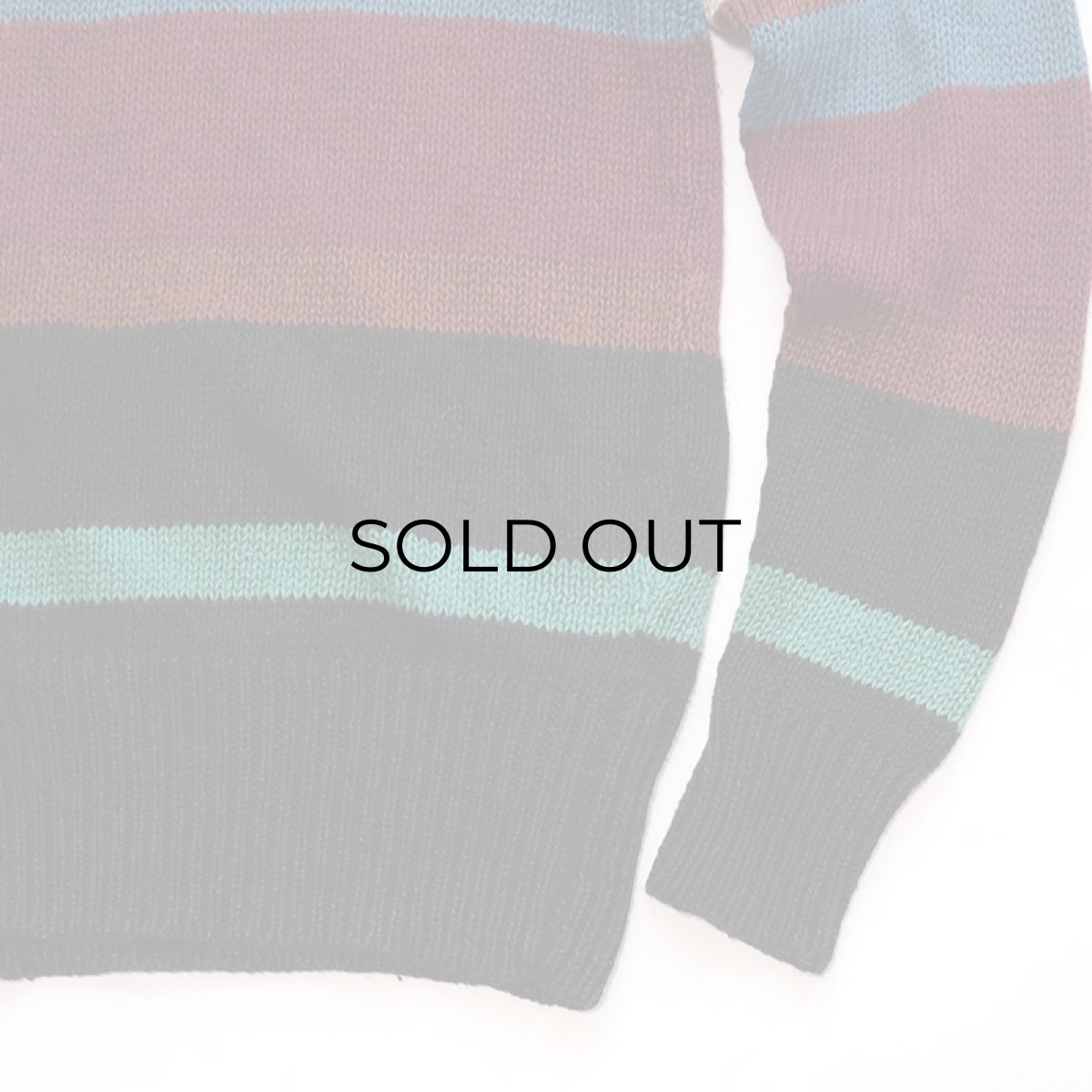 画像4: 80's Ralph Lauren LINEN BORDER KNIT BOAT NECK SWEATER (4)