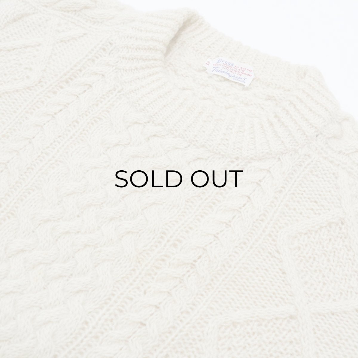 画像7: 〜80's Deans WOOL HAND KNIT FISHERMAN'S SWEATER (7)