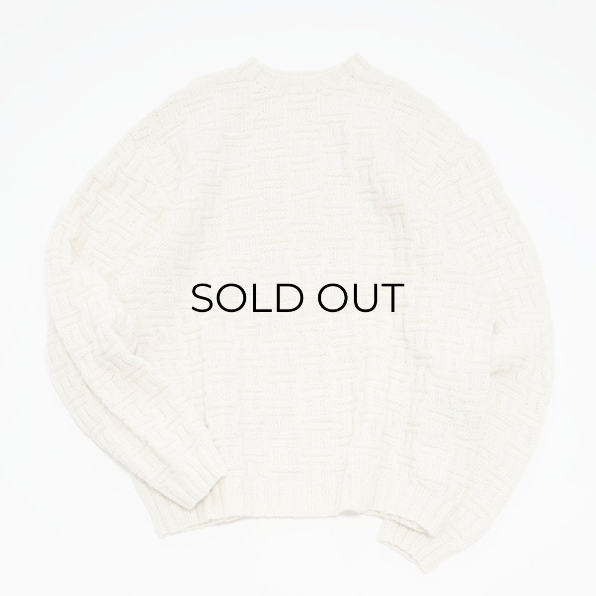 画像2: OLD UNKNOWN BRAND WOOL HAND KNIT FISHERMAN'S SWEATER (2)