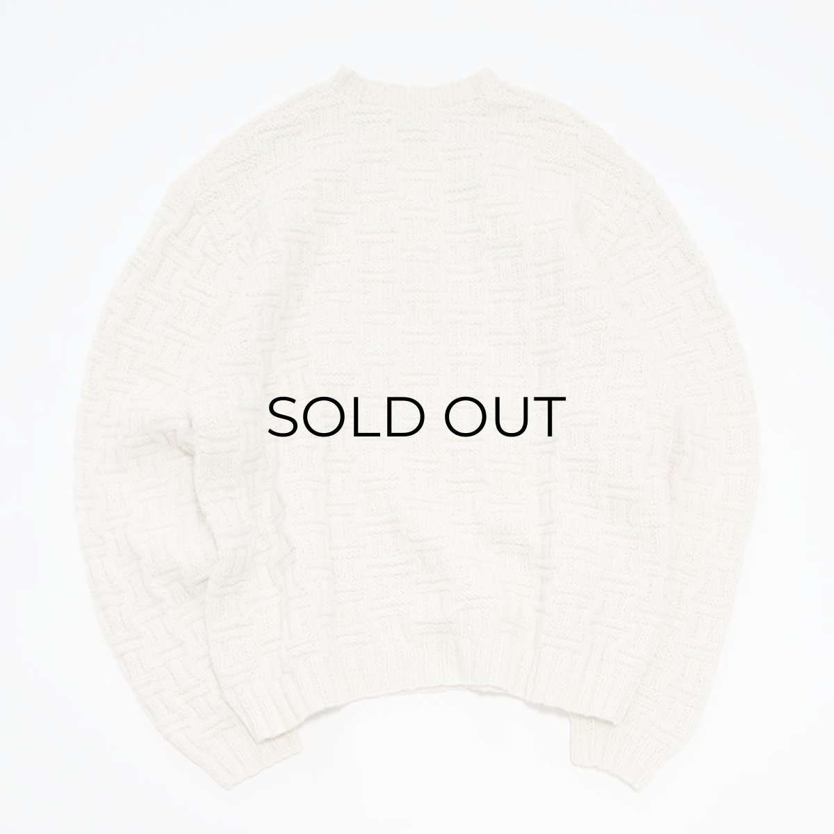 画像3: OLD UNKNOWN BRAND WOOL HAND KNIT FISHERMAN'S SWEATER (3)