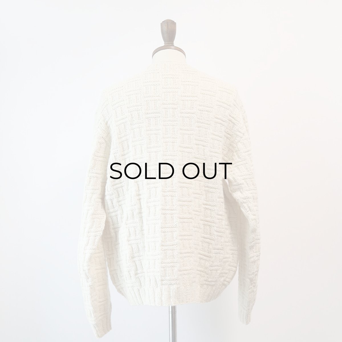 画像10: OLD UNKNOWN BRAND WOOL HAND KNIT FISHERMAN'S SWEATER (10)