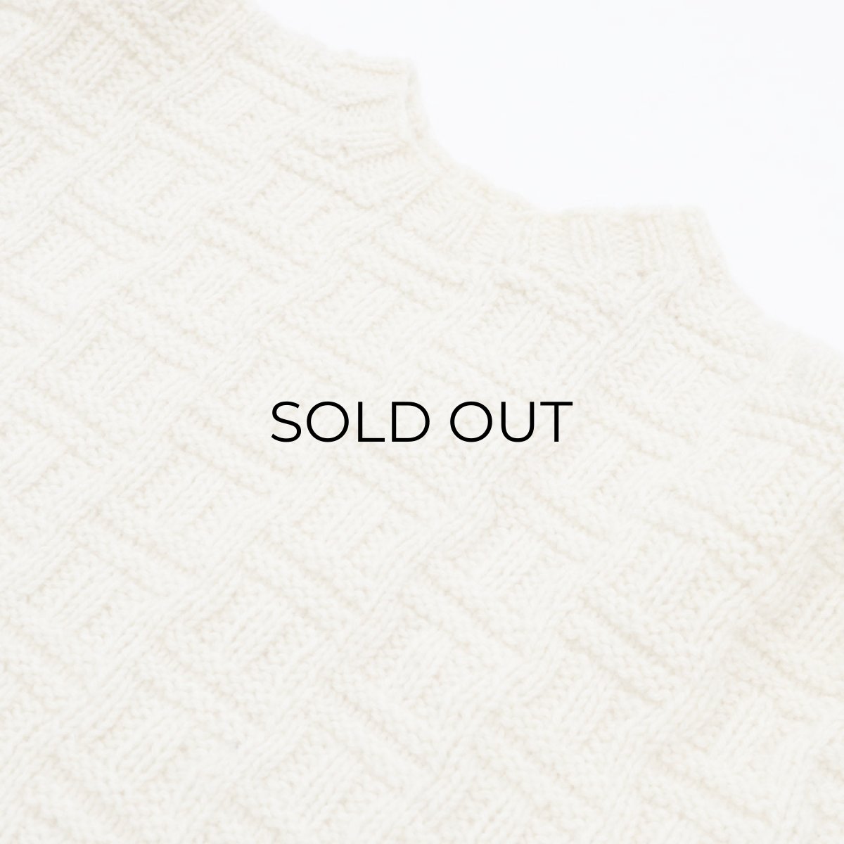 画像6: OLD UNKNOWN BRAND WOOL HAND KNIT FISHERMAN'S SWEATER (6)