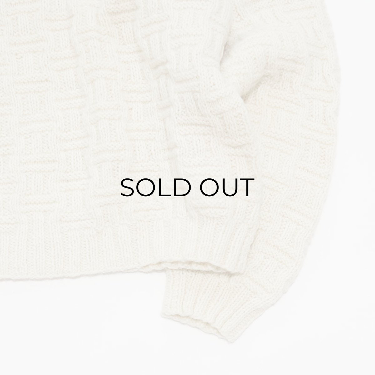 画像5: OLD UNKNOWN BRAND WOOL HAND KNIT FISHERMAN'S SWEATER (5)