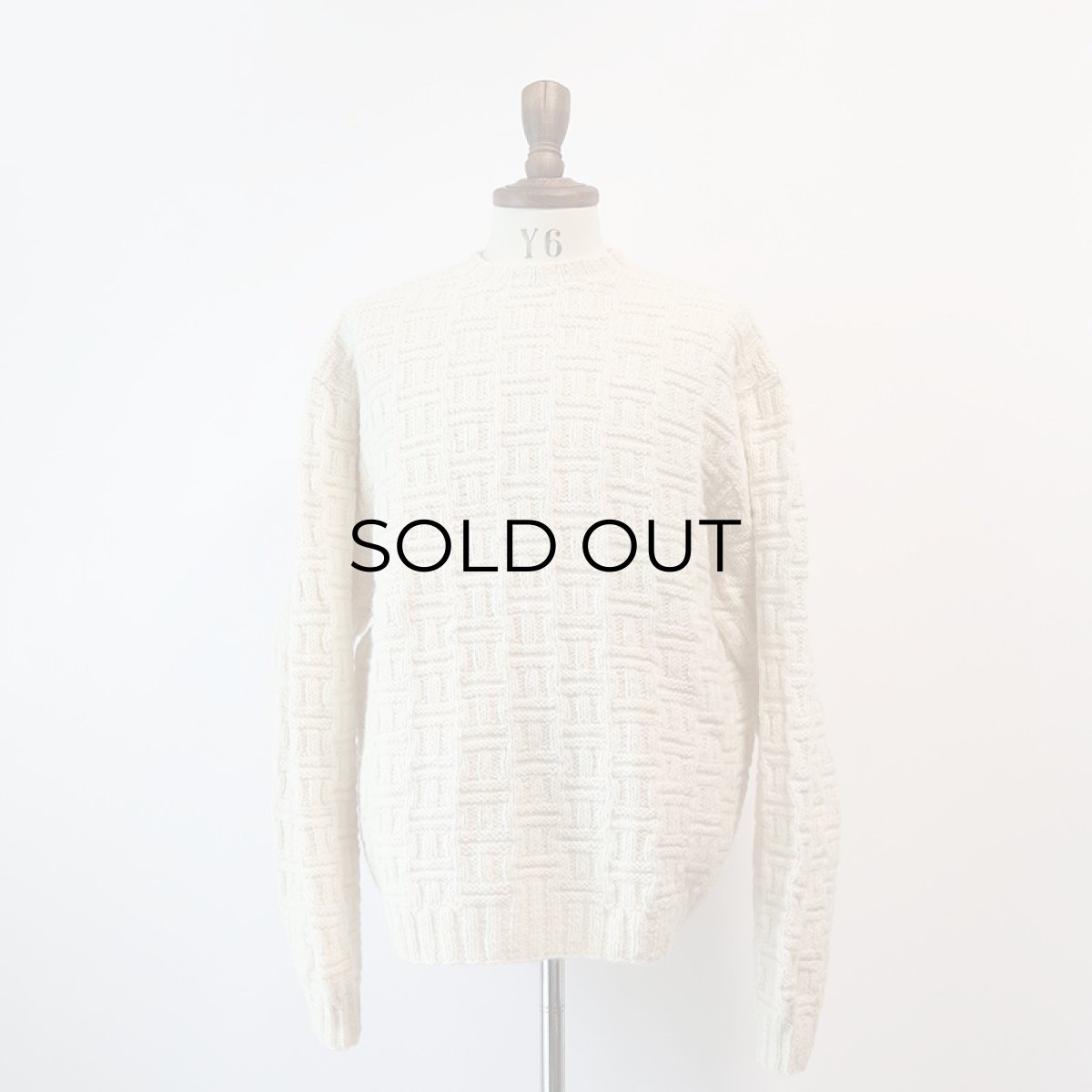 画像8: OLD UNKNOWN BRAND WOOL HAND KNIT FISHERMAN'S SWEATER (8)