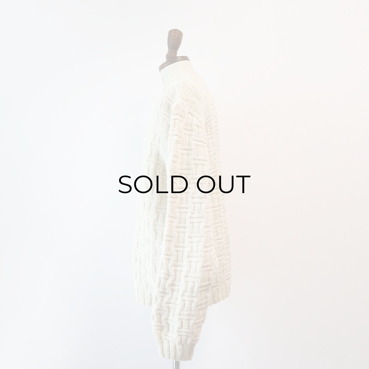 画像9: OLD UNKNOWN BRAND WOOL HAND KNIT FISHERMAN'S SWEATER (9)