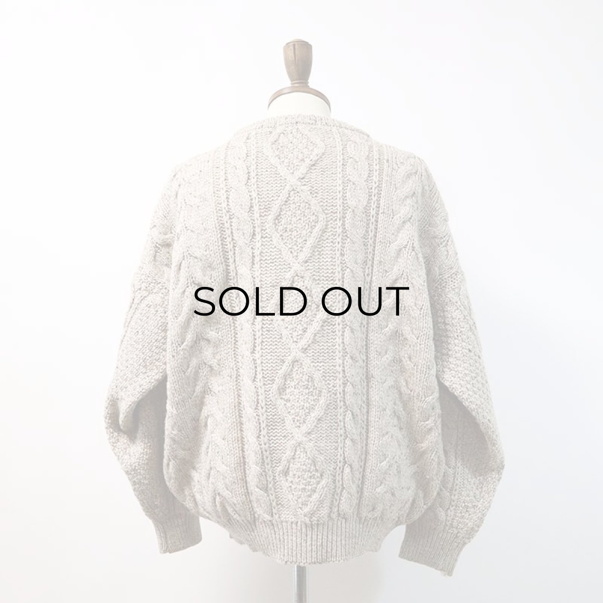 画像3: OLD Limited Edition KNITWEAR WOOL KNIT FISHERMAN'S SWEATER "MADE IN U.K." (3)