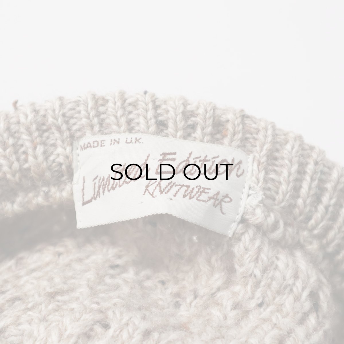 画像10: OLD Limited Edition KNITWEAR WOOL KNIT FISHERMAN'S SWEATER "MADE IN U.K." (10)