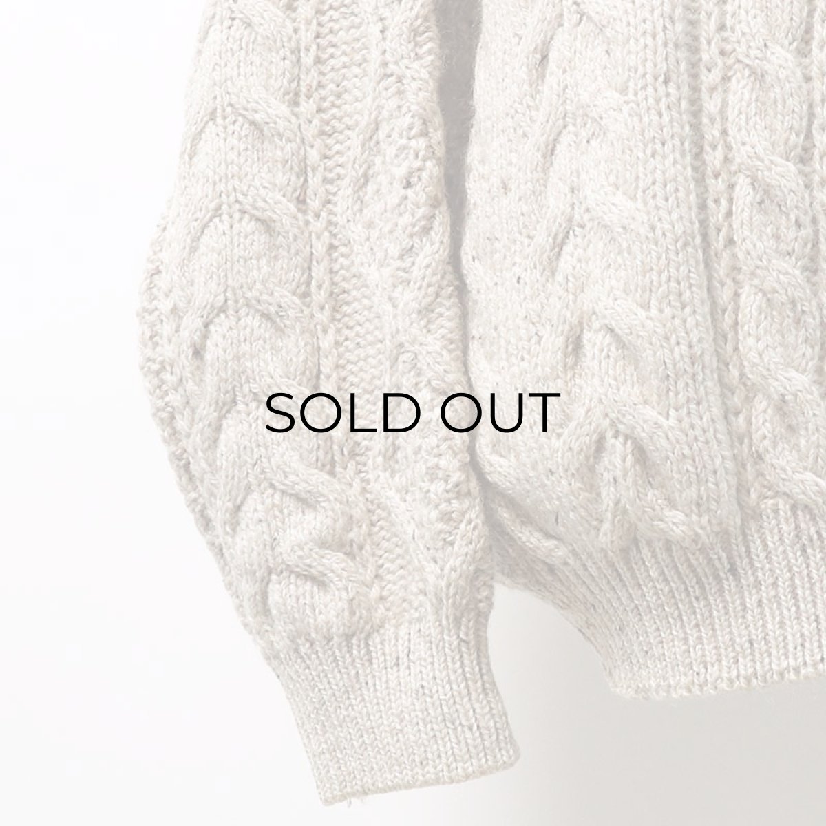 画像8: OLD Limited Edition KNITWEAR WOOL KNIT FISHERMAN'S SWEATER "MADE IN U.K." (8)