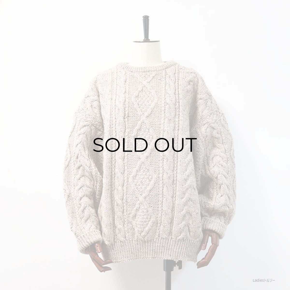 画像4: OLD Limited Edition KNITWEAR WOOL KNIT FISHERMAN'S SWEATER "MADE IN U.K." (4)