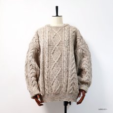 画像4: OLD Limited Edition KNITWEAR WOOL KNIT FISHERMAN'S SWEATER "MADE IN U.K." (4)