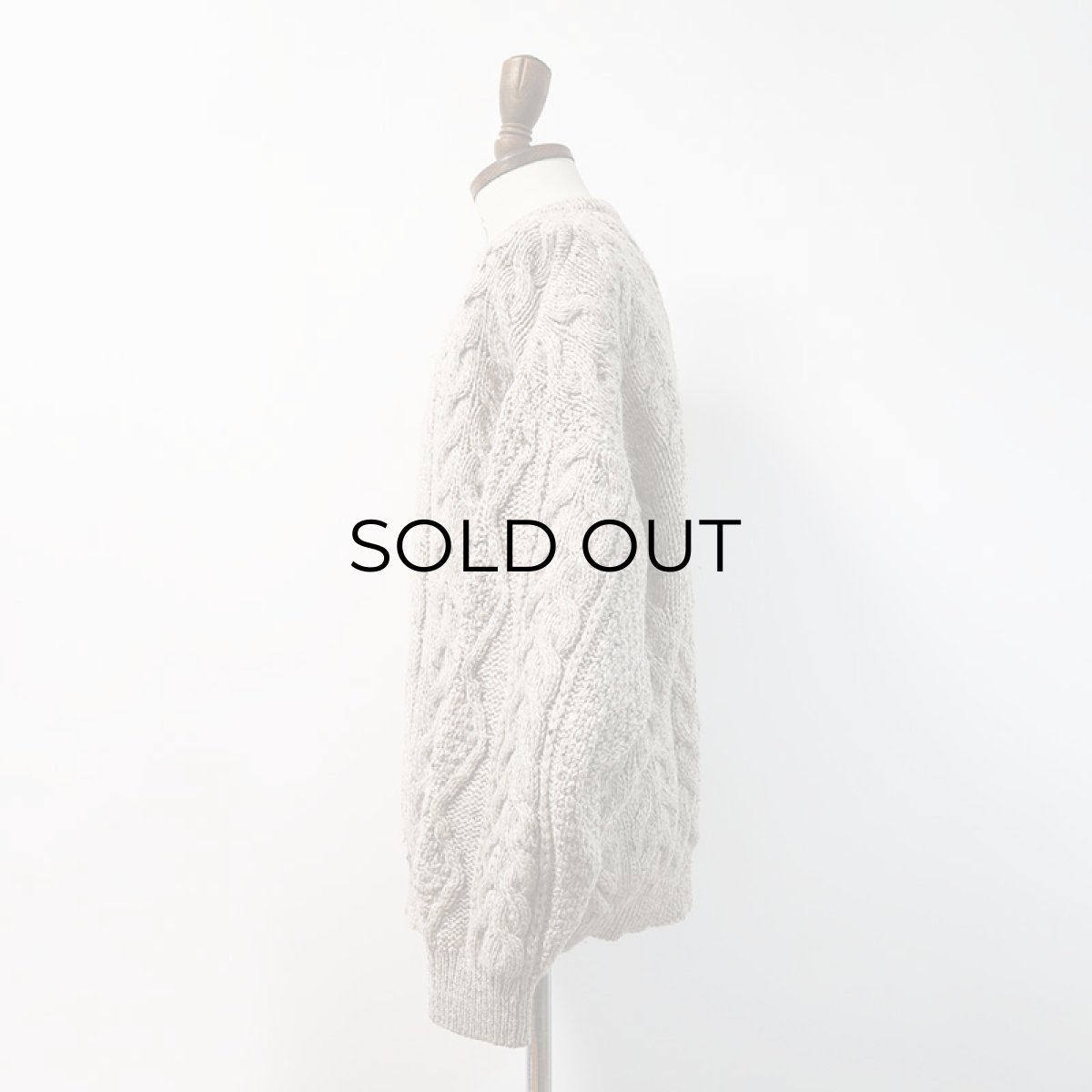 画像2: OLD Limited Edition KNITWEAR WOOL KNIT FISHERMAN'S SWEATER "MADE IN U.K." (2)