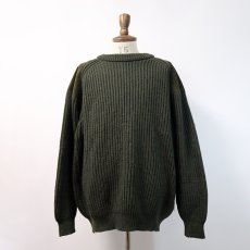 画像1: OLD Woolyback HEAVY WOOL KNIT SUEDE PATCH HUNTING SWEATER (1)