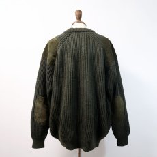 画像3: OLD Woolyback HEAVY WOOL KNIT SUEDE PATCH HUNTING SWEATER (3)