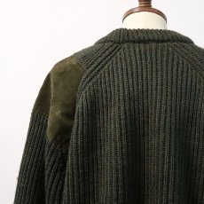 画像9: OLD Woolyback HEAVY WOOL KNIT SUEDE PATCH HUNTING SWEATER (9)