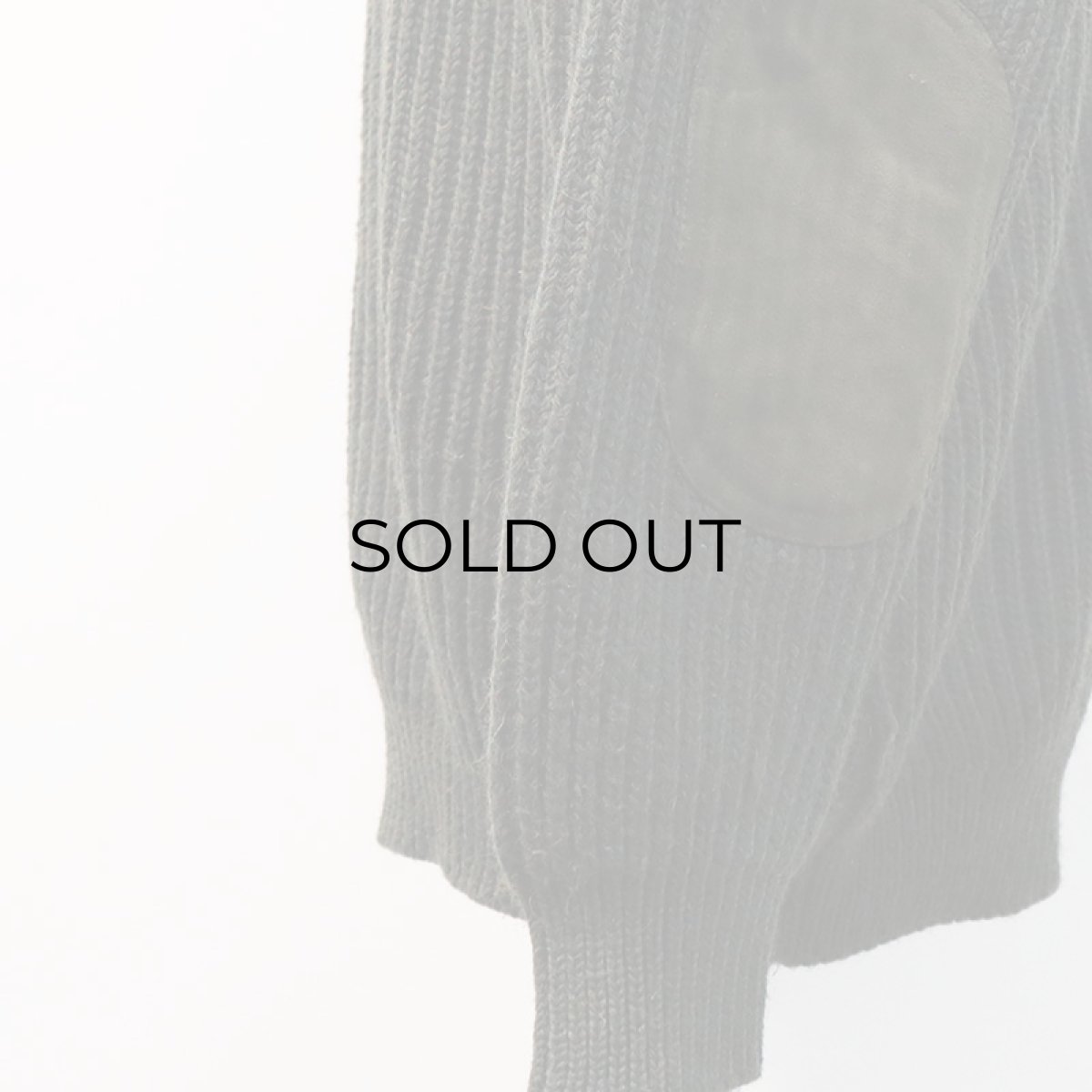 画像8: OLD Woolyback HEAVY WOOL KNIT SUEDE PATCH HUNTING SWEATER (8)