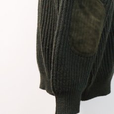 画像8: OLD Woolyback HEAVY WOOL KNIT SUEDE PATCH HUNTING SWEATER (8)