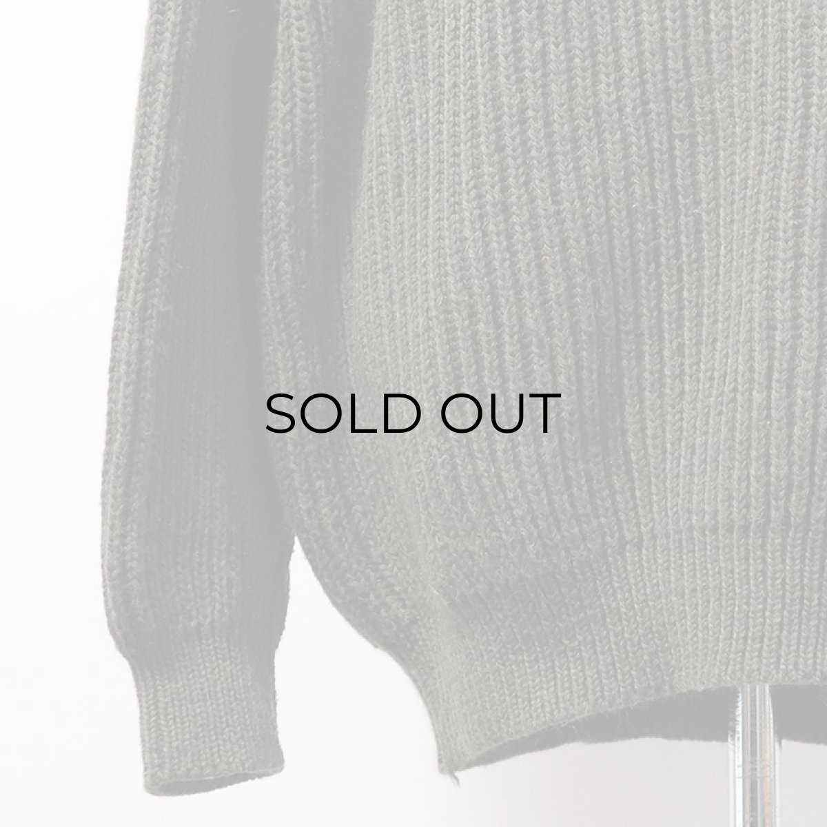 画像7: OLD Woolyback HEAVY WOOL KNIT SUEDE PATCH HUNTING SWEATER (7)