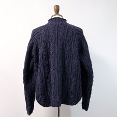 画像3: Cottage Craft WOOL HAND KNIT BOTTLE NECK FISHERMAN'S SWEATER (3)