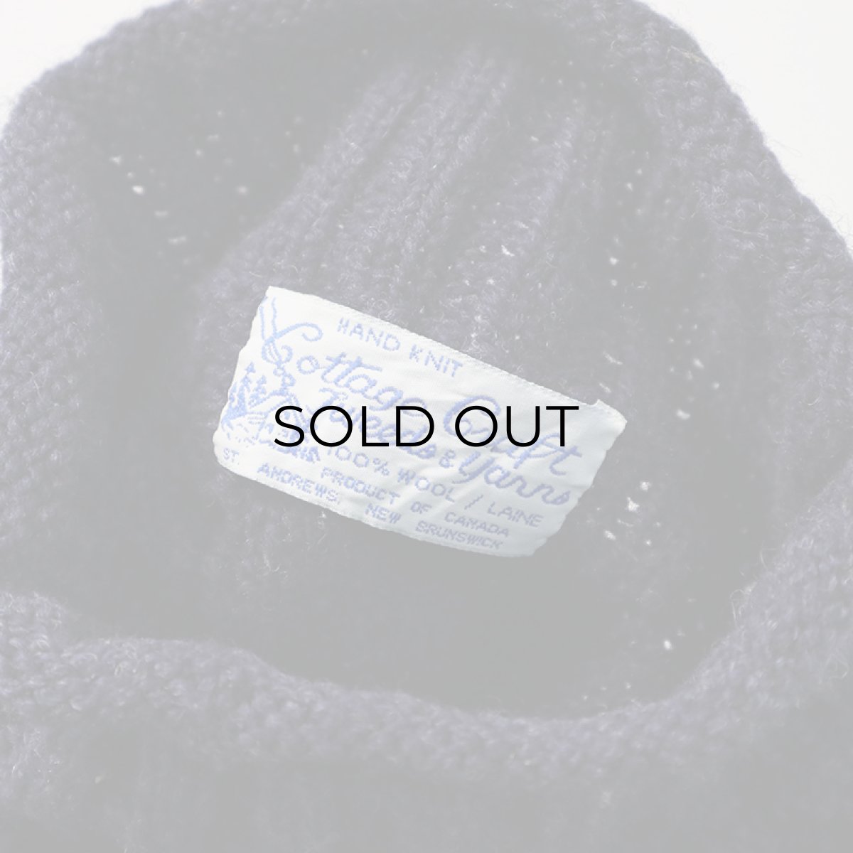 画像9: Cottage Craft WOOL HAND KNIT BOTTLE NECK FISHERMAN'S SWEATER (9)